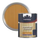 Fortress 750ml Mid Oak Satin Water-Based Interior Furniture Varnish