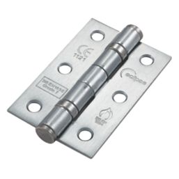 Eclipse Eclipse Satin Chrome Grade 7 Fire Rated Door Ball Bearing Hinges 76mm x 51mm 20 Pack