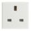 Contactum Grid 13A Unswitched Modular Socket White