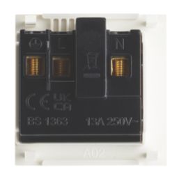 Contactum Grid 13A Unswitched Modular Socket White