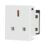 Contactum Grid 13A Unswitched Modular Socket White