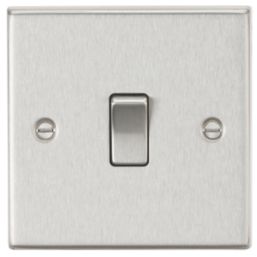 Knightsbridge  10AX 1-Gang Intermediate Switch Brushed Chrome