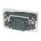 Hager Sollysta WMSS82-USBCC 13A 2-Gang 2P+E Switched Socket + 3.1A 27W 2-Outlet Type C USB Charger White
