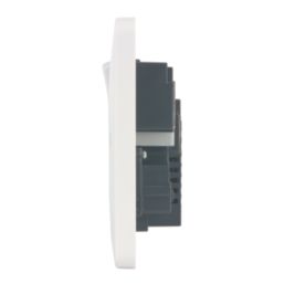 Hager Sollysta WMSS82-USBCC 13A 2-Gang 2P+E Switched Socket + 3.1A 27W 2-Outlet Type C USB Charger White