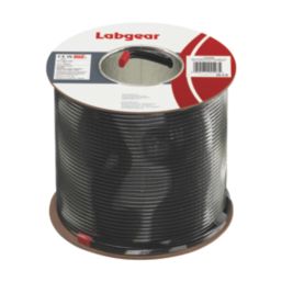 Labgear RG6 Black 2-Core Shotgun Coaxial Cable 100m Drum