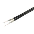 Labgear RG6 Black 2-Core Shotgun Coaxial Cable 100m Drum