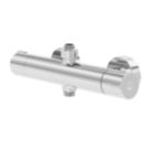 Swirl Rannell Exposed Dual Outlet Thermostatic Chrome Shower Mixer With Diverter