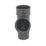 FloPlast  Round Downpipe Branch Anthracite Grey 68mm