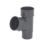 FloPlast  Round Downpipe Branch Anthracite Grey 68mm