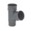 FloPlast  Round Downpipe Branch Anthracite Grey 68mm