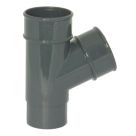 FloPlast  Round Downpipe Branch Anthracite Grey 68mm