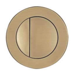 Dual-Flush Circular Flushing Button Brushed Brass