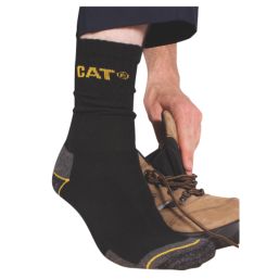 CAT  Work Boot Socks Black 6-11 3 Pairs