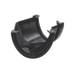 FloPlast Hi-Cap uPVC 135° Half Round Gutter Angle Black 115mm