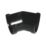 FloPlast Hi-Cap uPVC 135° Half Round Gutter Angle Black 115mm
