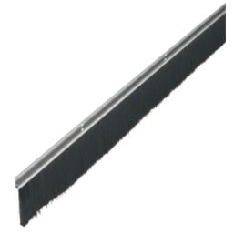 Stormguard Industrial Door Brush Seals Aluminium Effect 1.25m 2 Pack