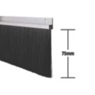 Stormguard Industrial Door Brush Seals Aluminium Effect 1.25m 2 Pack