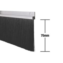 Stormguard Industrial Door Brush Seals Aluminium Effect 1.25m 2 Pack