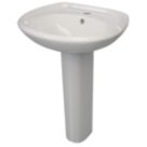Basin-to-Go Full Pedestal Bathroom Basin 1 Tap Hole 570mm