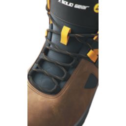 Solid Gear Essence Mid Size 12  Brown Water-Resistant  Safety Boots