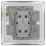 LAP  10AX 1-Gang Intermediate Switch Brushed Stainless Steel with White Inserts