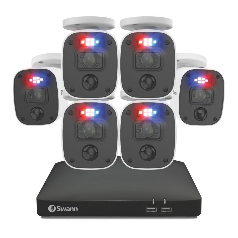 Swann SWDVK-8468562KMQB-EU 256 GB SD Card 8-Channel 2K Wired Security ...