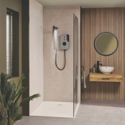 Triton ENlight Black 9.5kW Thermostatic Shower with Back to Wall Kit