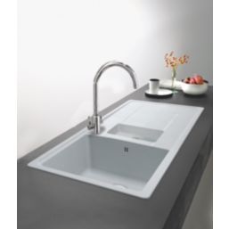 Franke Titan 1.5 Bowl Tectonite Sink White Reversible 970mm x 500mm