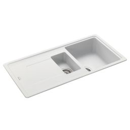 Franke Titan 1.5 Bowl Tectonite Sink White Reversible 970mm x 500mm