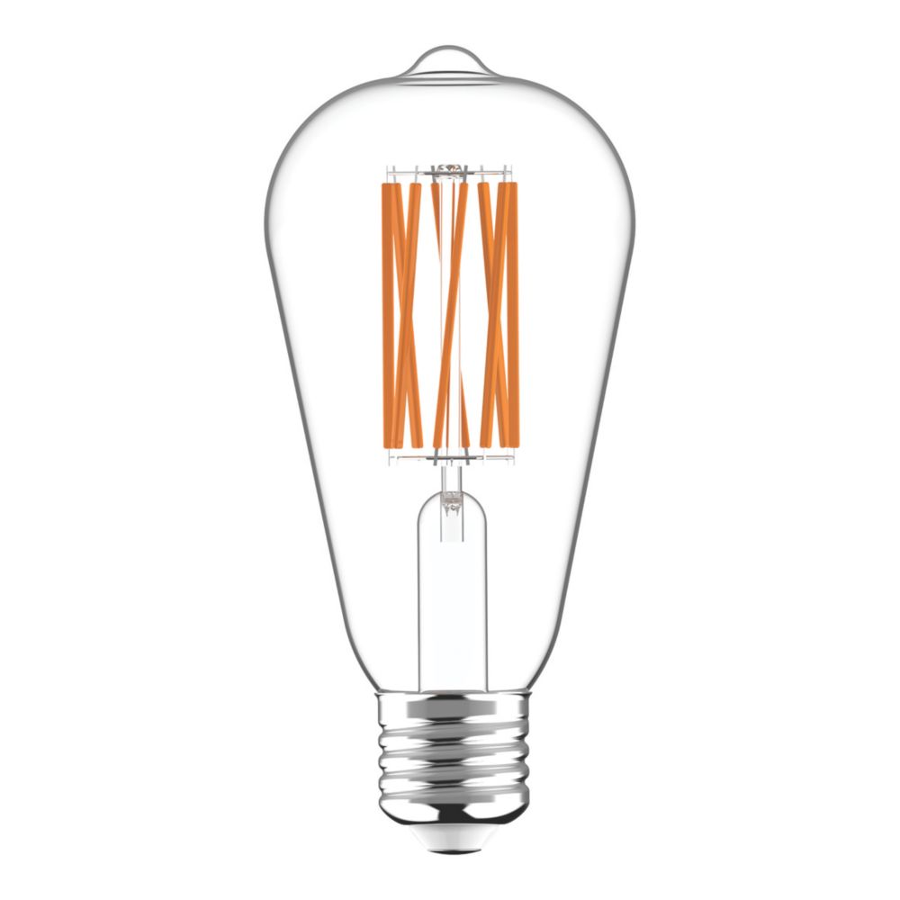 LAP E27 ST64 LED Virtual Filament Light Bulb 806lm 3.8W - Screwfix