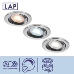 LAP Ubertas Tilt  LED Downlight Polished Chrome 4W 420lm