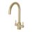 ETAL Dart Twin Lever Kitchen Mixer Tap Brushed Brass