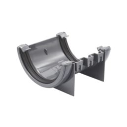 FloPlast  uPVC Half Round Union Bracket Anthracite Grey 112mm