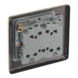 LAP  20A 16AX 3-Gang 2-Way Switch  Antique Brass with Black Inserts