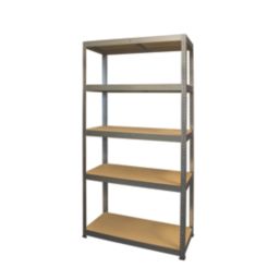 Essentials  5-Tier Metal Garage Shelving Unit 900mm x 450mm x 1800mm