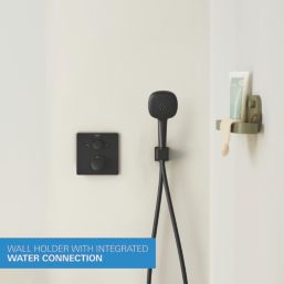 Grohe Precision 250 Cube HP Rear-Fed Concealed Matt Black Thermostatic Shower System