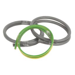 Prysmian 6181Y & 6491X Grey & Green/Yellow 1-Core 25mm² Meter Tails Cable 1m Coil 3 Pack