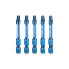 Spyder Mach-Blue 1/4" 50mm Hex Shank TX25 Impact Driver Bits
 5 Pack