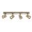 Knightsbridge  Bar 4-Light Quad GU10 Ceiling Spotlight Antique Brass