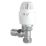 Drayton RT212 15mm x 1/2" White/Chrome Angled Traditional Thermostatic Radiator Valve Head & Body