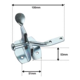 Smith & Locke Auto Gate Latch Silver 50mm