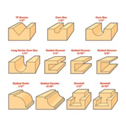 Trend 1/2" Shank Router Cutter Set 35 Pieces