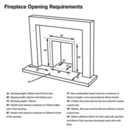 Focal Point Blenheim Brass Rotary Control Inset Gas Multiflue Fire 480mm x 108mm x 585mm