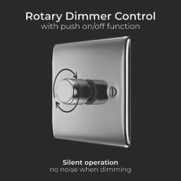 British General Nexus Metal 1-Gang 2-Way LED Dimmer Switch  Polished Chrome