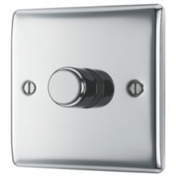 British General Nexus Metal 1-Gang 2-Way LED Dimmer Switch  Polished Chrome