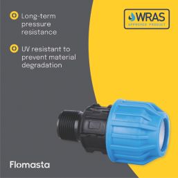 Flomasta  MDPE Male Adaptor 25mm x 3/4"