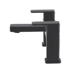Highlife Bathrooms Fife Matt Black 127mm Deck Mounted Lever 2 Tap Holes Bath Mixer Tap