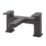 Highlife Bathrooms Fife Matt Black 127mm Deck Mounted Lever 2 Tap Holes Bath Mixer Tap