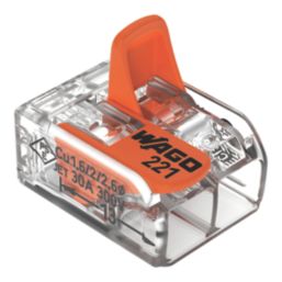 Wago 221-612 41A 2-Way Lever Connectors 50 Pack