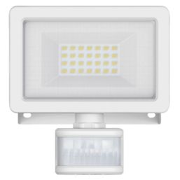 LAP Weyburn Outdoor LED Floodlight With PIR Sensor White 20W 2000lm